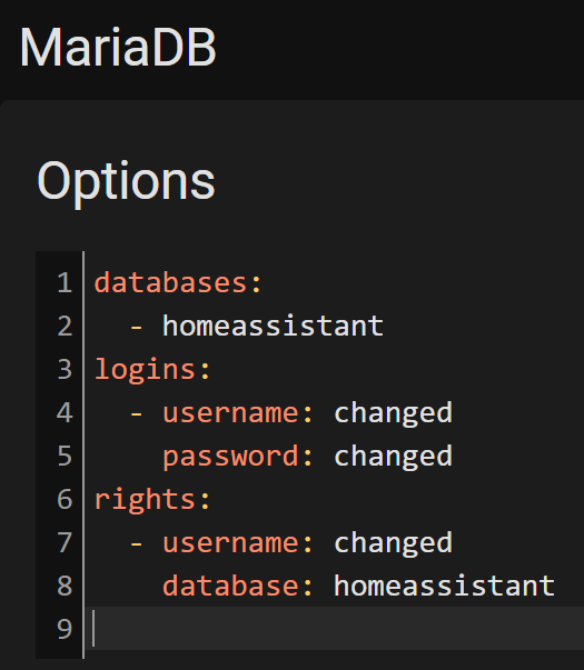 MariaDB Config